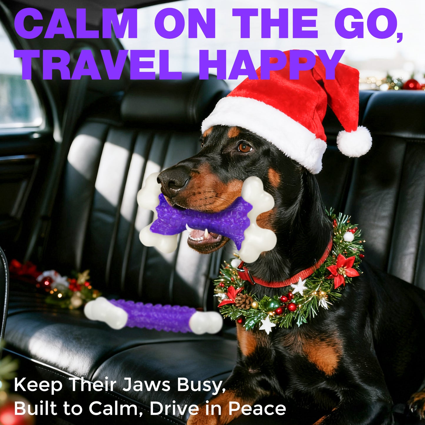 6-Pack Tough Dog Chew Toys for Aggressive Chewers Large Medium Breed Bacon Flavor