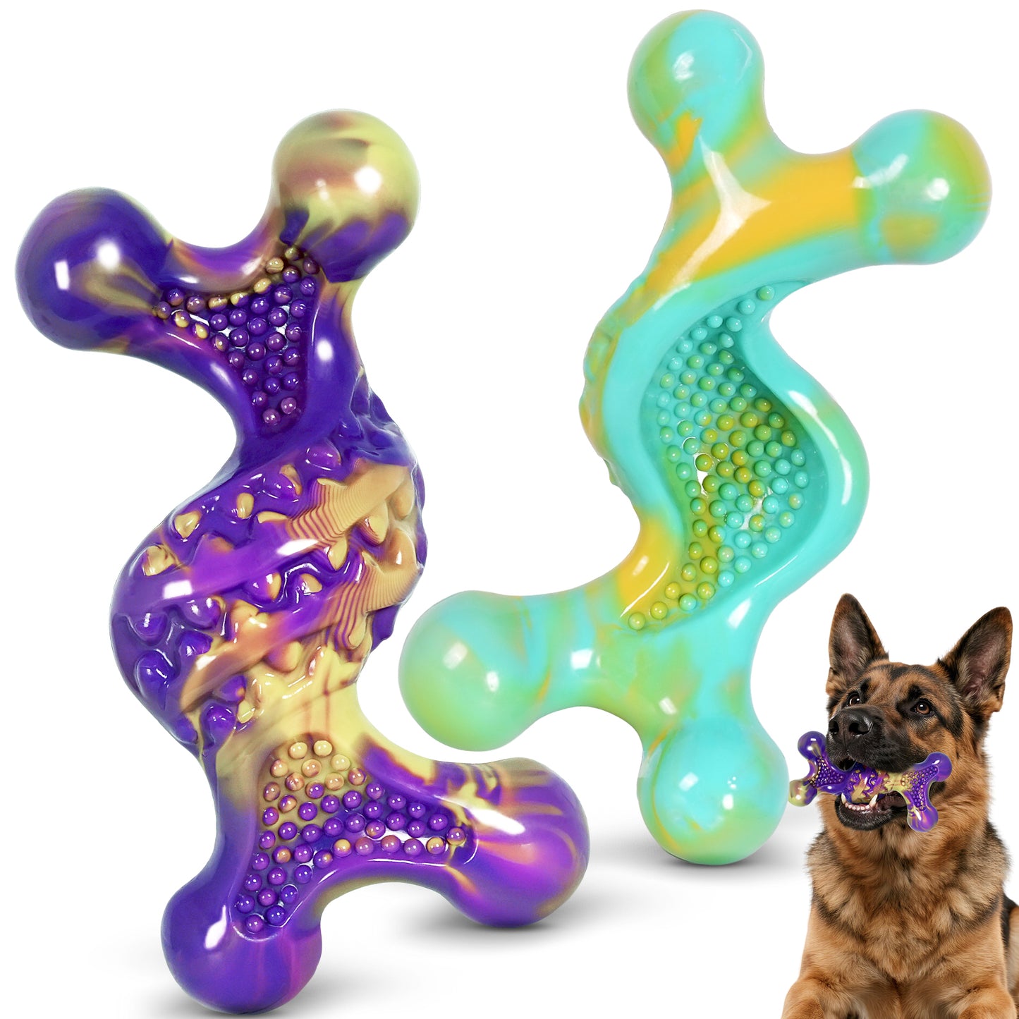 Kseroo Dog Toys for Aggressive Chewers: 2 Pack Tough Toy