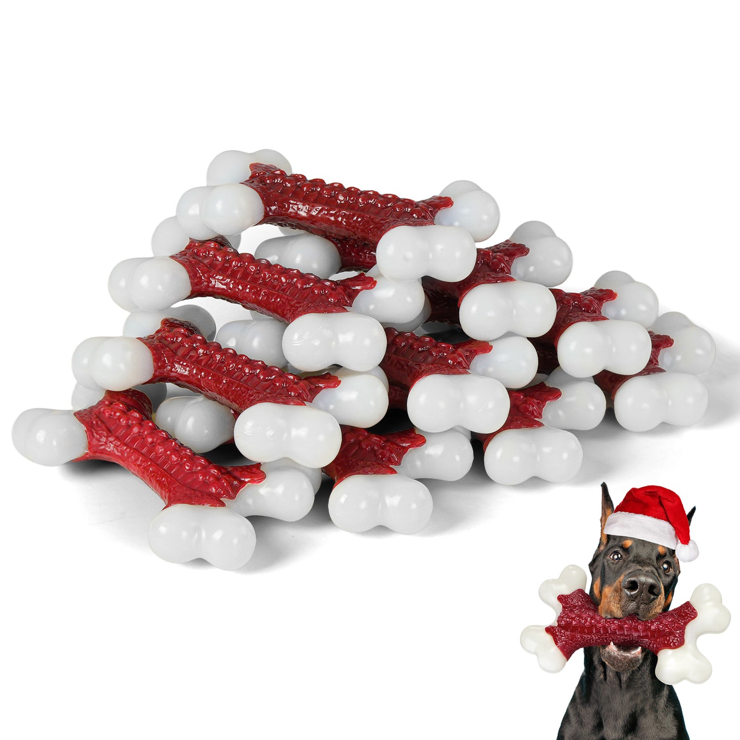 10-Pack Tough Dog Toys, Toys for Aggressive Chewers Large Breed