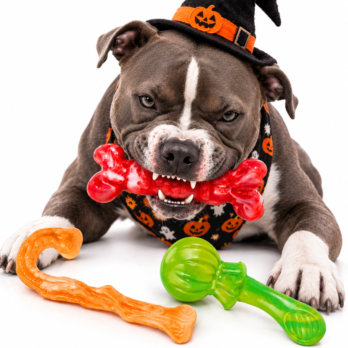Kseroo 3 Pack Dog Chew Toys for Aggressive Chewers 30-85 lbs,Beef Flavored Tough Dog Toys for Medium & Large Breeds, Durable Hard Nylon Dog Toy, Reduce Boredom, Teeth Cleaning, Dog Bones Long-Lasting