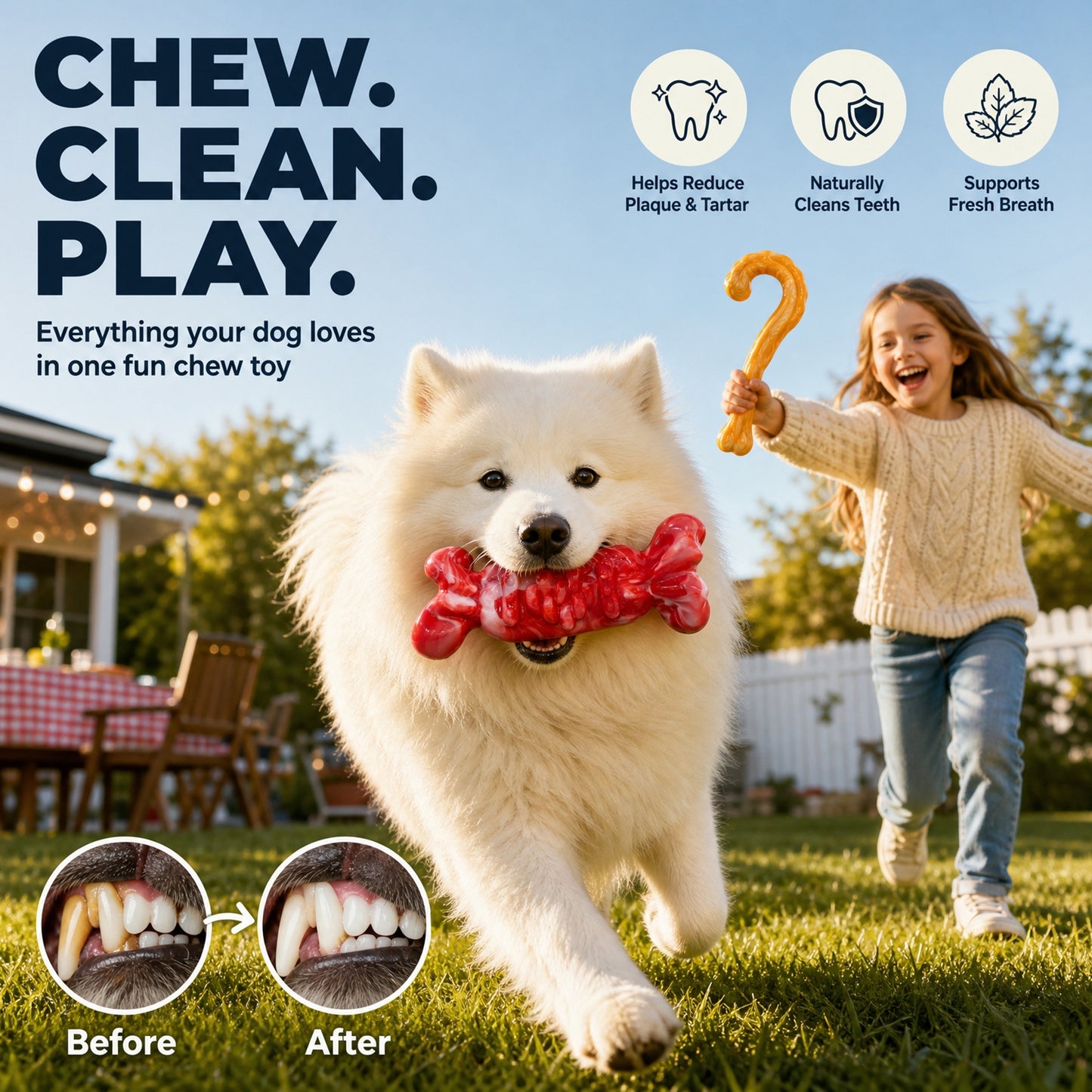 Kseroo 3 Pack Dog Chew Toys for Aggressive Chewers 30-85 lbs,Beef Flavored Tough Dog Toys for Medium & Large Breeds, Durable Hard Nylon Dog Toy, Reduce Boredom, Teeth Cleaning, Dog Bones Long-Lasting