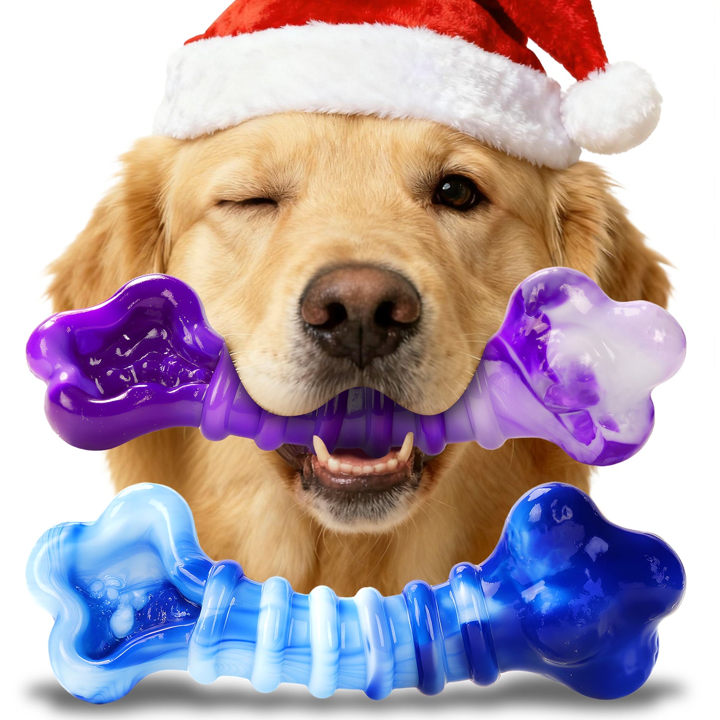 Indestructible Dog Toys for Aggressive Chewers: 2-Pack Tough Chew Toy for Large Dogs