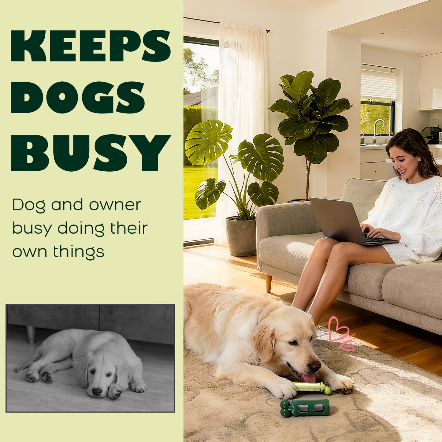 Dog Toys for Aggressive Chewers: Long-Lasting Interactive Dog Toy to Keep Your Dogs Busy