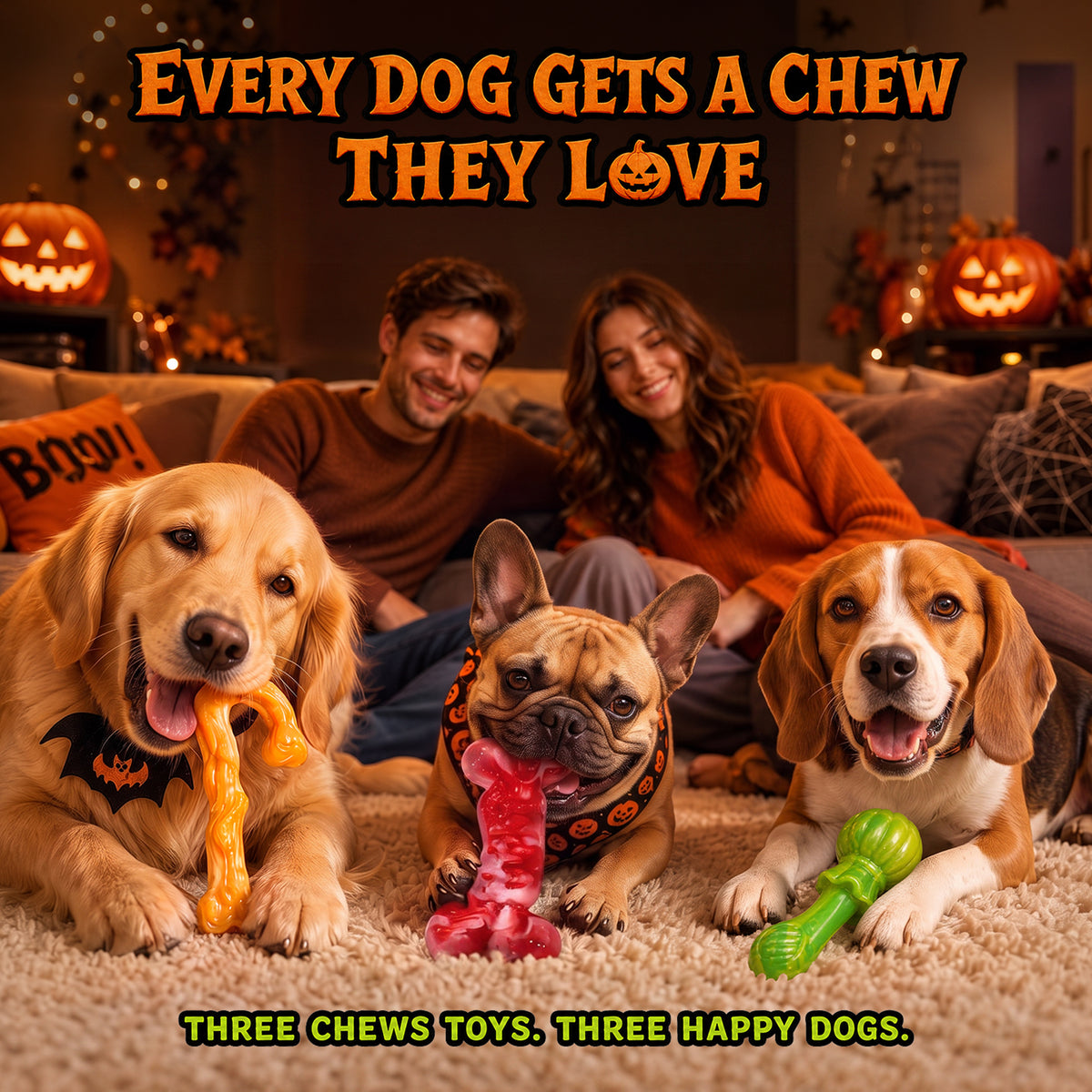 Kseroo 3 Pack Dog Chew Toys for Aggressive Chewers 30-85 lbs,Beef Flavored Tough Dog Toys for Medium & Large Breeds, Durable Hard Nylon Dog Toy, Reduce Boredom, Teeth Cleaning, Dog Bones Long-Lasting