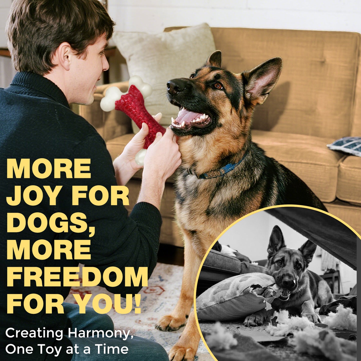 10-Pack Tough Dog Toys, Toys for Aggressive Chewers Large Breed