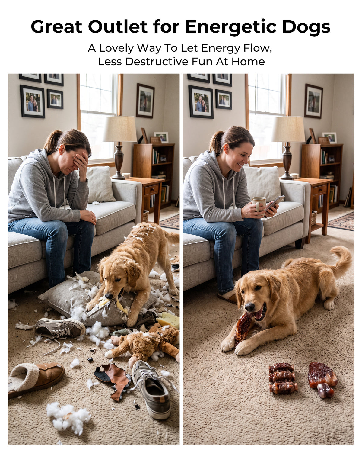 Kseroo 3-Pack Tough Dog Toys for Aggressive Chewers, 25–65 lb Dogs, Brown Bacon Flavored Nylon Dog Toys for Medium/Large Dogs, Long Lasting Dog Chew Toys, Durable Dog Chew Bones, Reduce Destruction