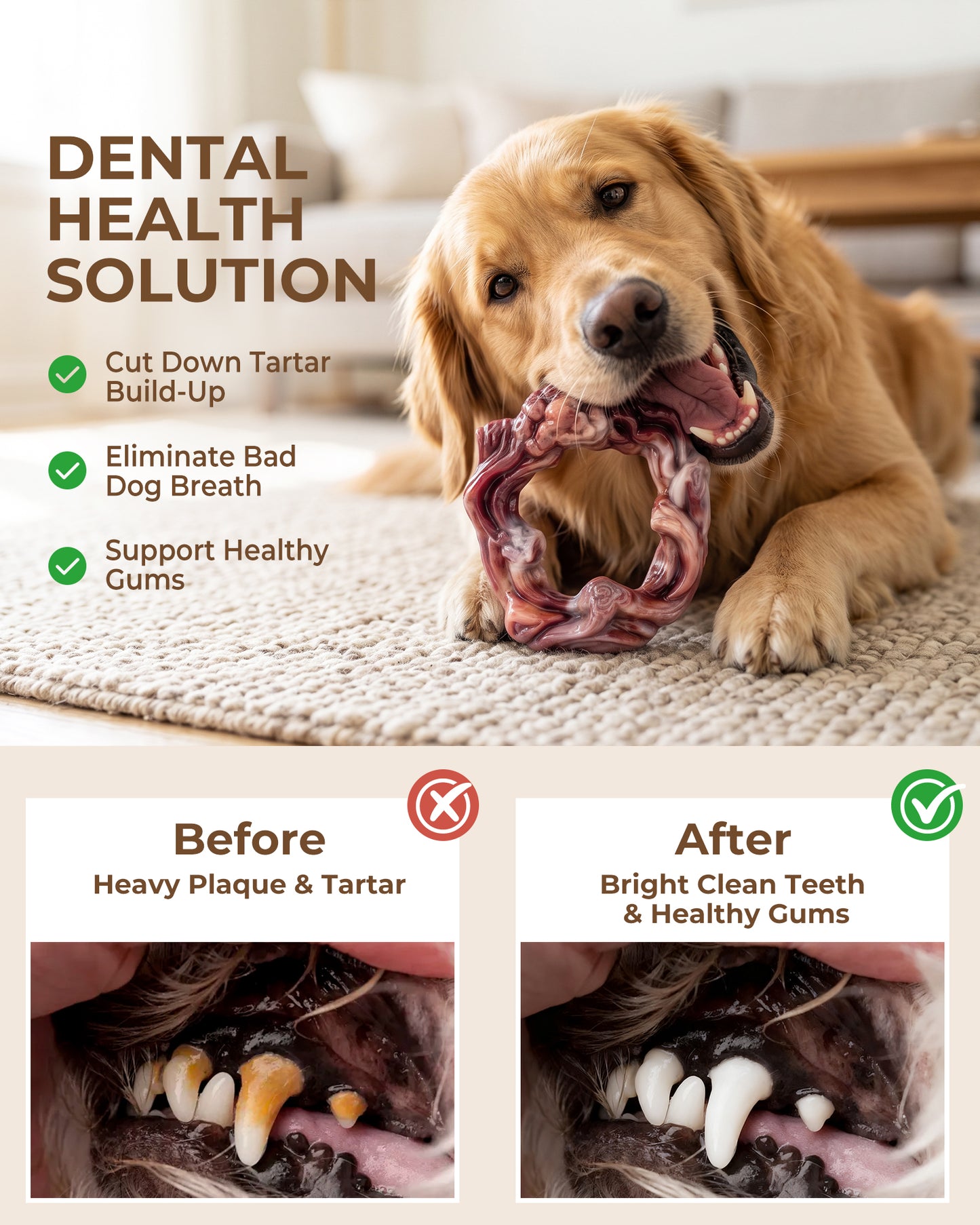 Kseroo 3-Pack Long-Lasting Dog Toys for Aggressive Chewers