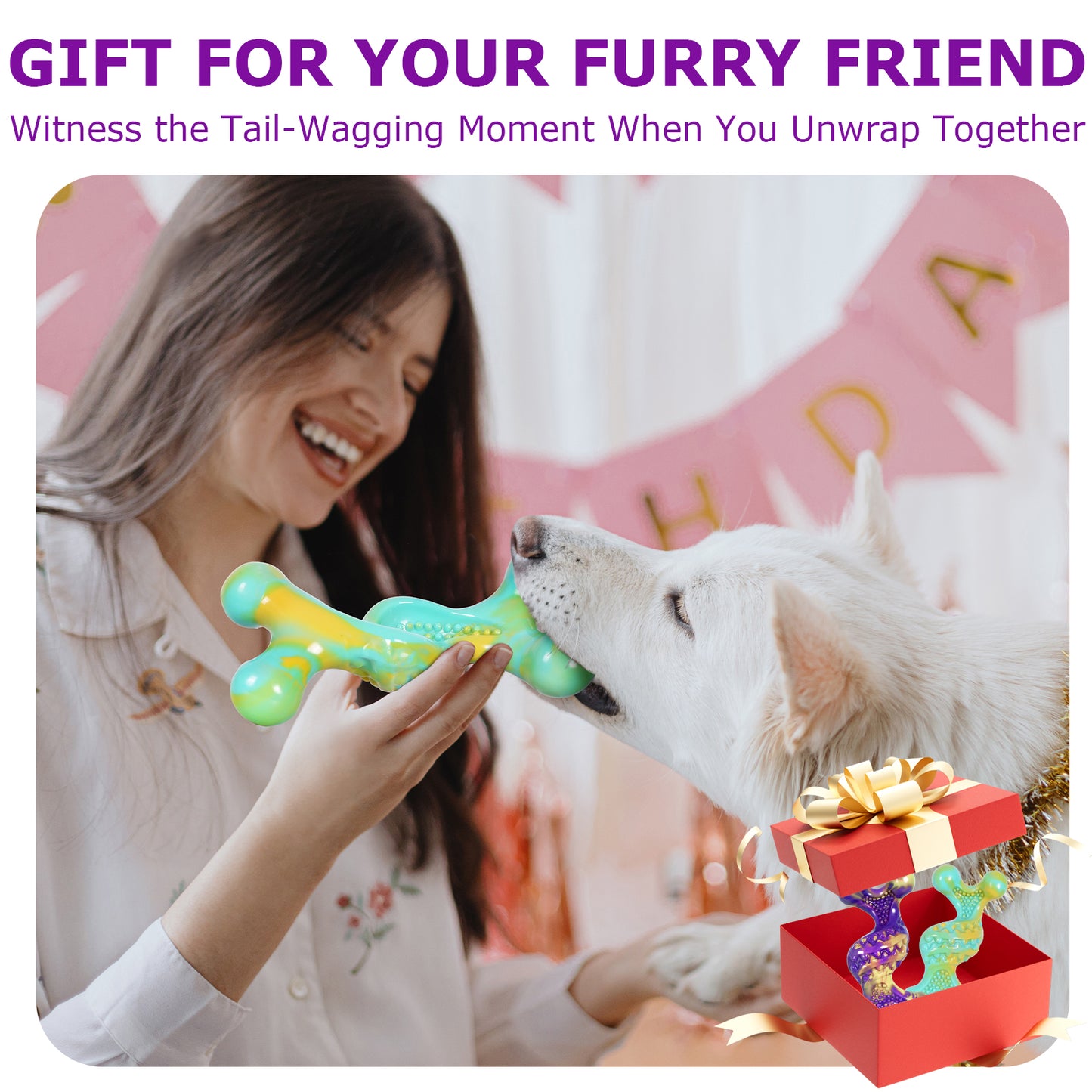 Kseroo Dog Toys for Aggressive Chewers: 2 Pack Tough Toy