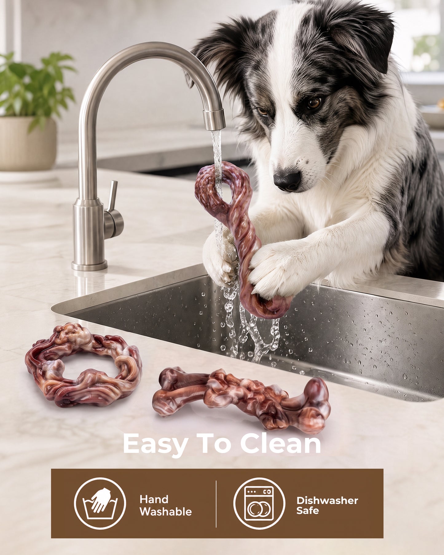 Kseroo 3-Pack Long-Lasting Dog Toys for Aggressive Chewers