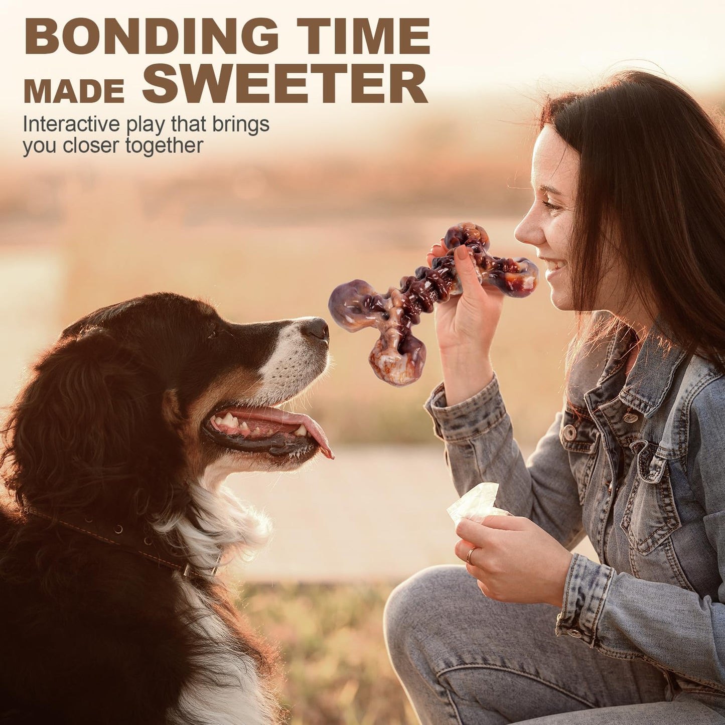 6-Pack Heavy Duty Nylon Dog Chew Toys for Medium Large Dogs – Bacon Flavor, Pure Nylon for Aggressive Chewers, Reduces Boredom, Varied Shapes for 25-90 lbs Breed Sizes
