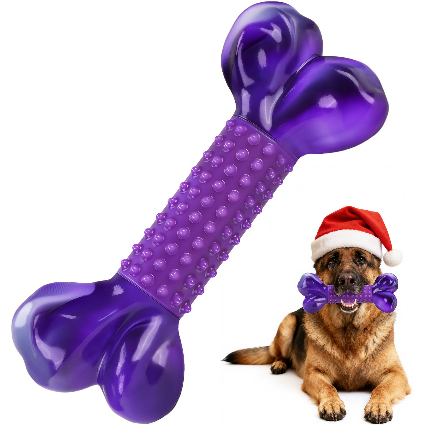 Dog Toys for Aggressive Chewers: Tough Bacon Flavored Nylon Bone to Keeps Them Busy